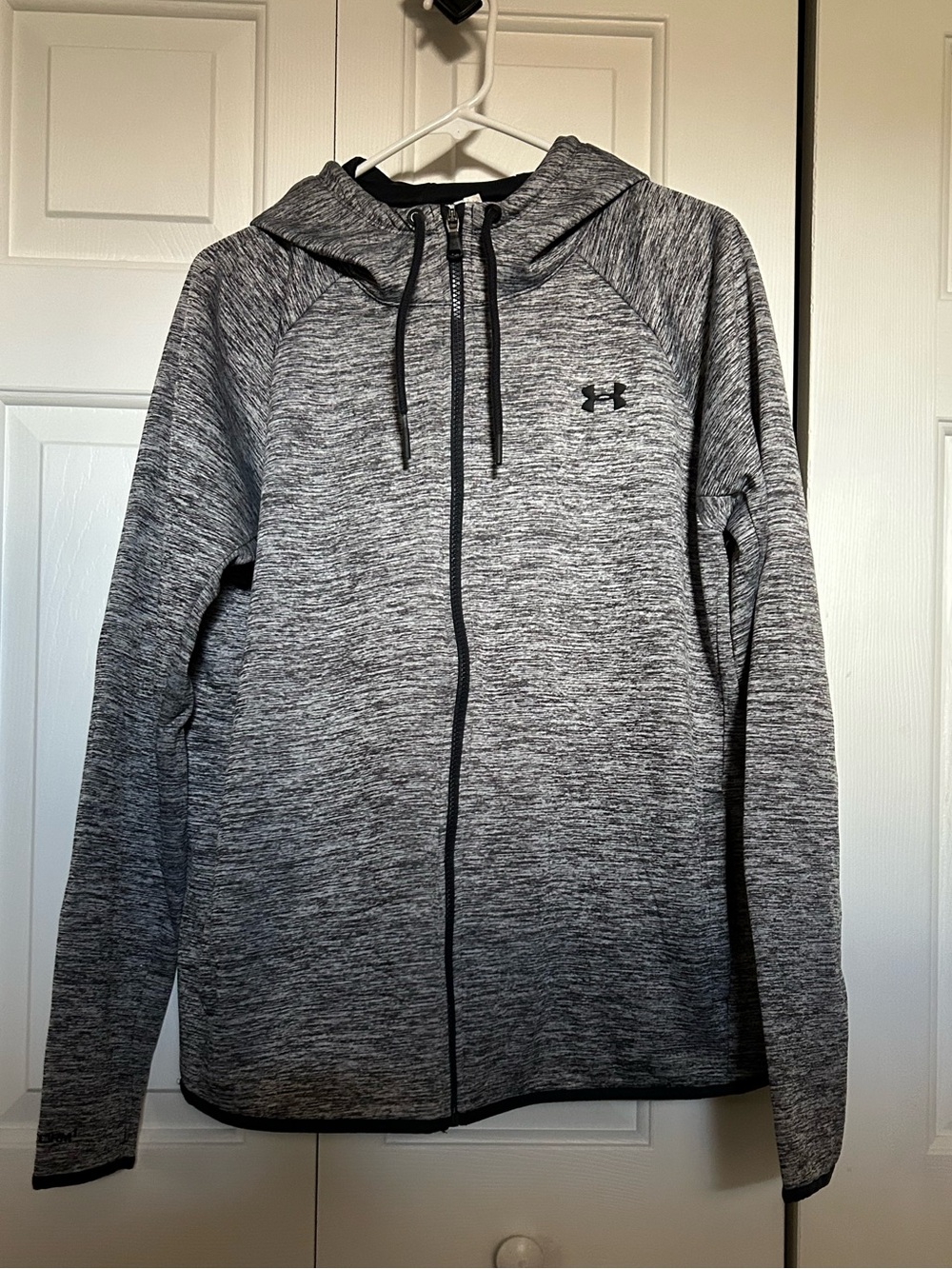Under Armour Black and Gray ColdGear Hooded Jacket